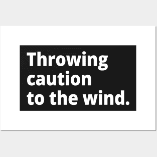 Throw caution to the wind. Posters and Art